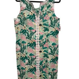 Crown & Ivy Green and Pink Sheath Midi Dress